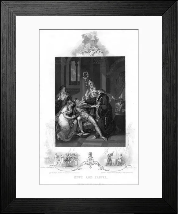 Framed Print : Edwy and Elgiva, (19th century). Artist: J Rogers Framed Print : Edwy and Elgiva, (19th century). Artist: J Rogers