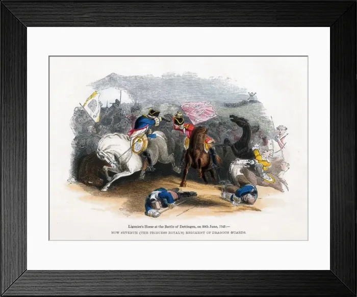 Framed Print : Ligoniers Horse at the Battle of Dettingen, 20th June 1743 Framed Print : Ligoniers Horse at the Battle of Dettingen, 20th June 1743