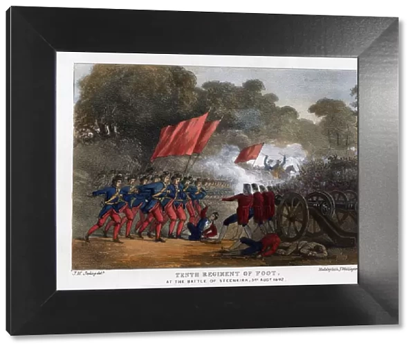 Tenth Regiment of Foot, at the Battle of Steenkerque, 3rd August 1692. Artist: Madeley