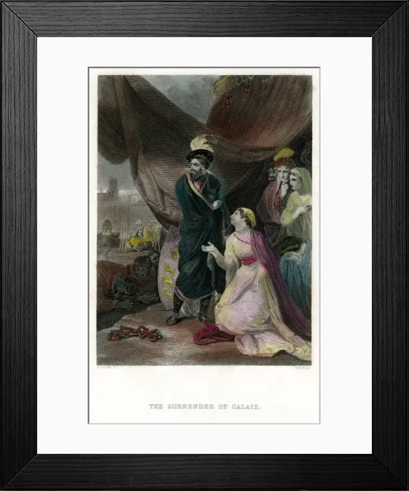 Framed Print : The Surrender of Calais, (19th century). Artist: JC Armytage Framed Print : The Surrender of Calais, (19th century). Artist: JC Armytage