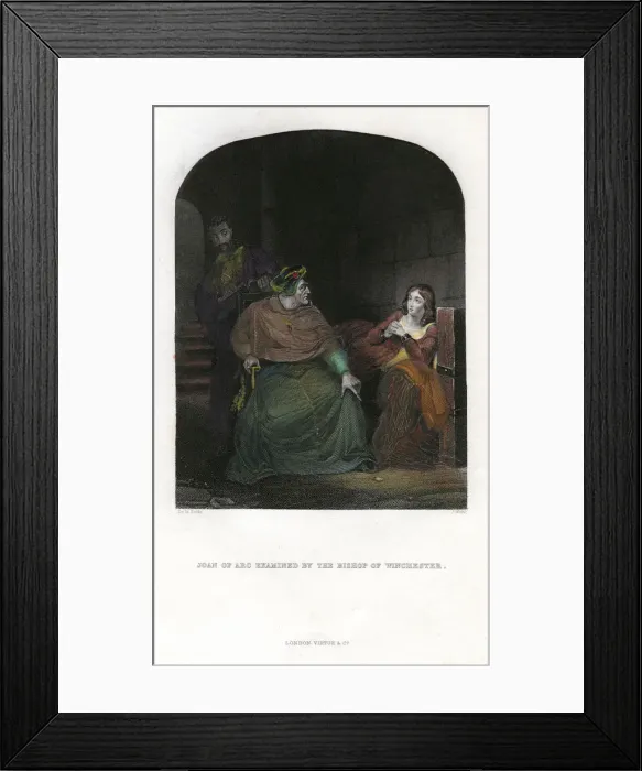 Framed Print : Joan of Arc examined by the Bishop of Winchester, 1431 Framed Print : Joan of Arc examined by the Bishop of Winchester, 1431