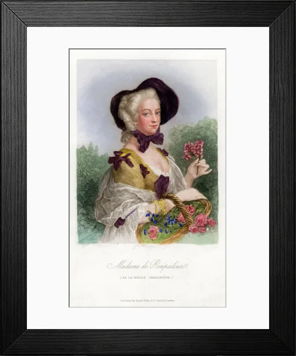 Framed Print : Madame de Pompadour, c1740-1800