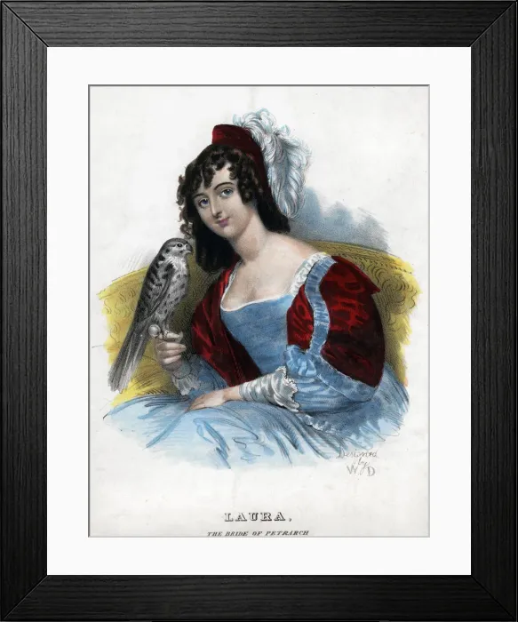 Framed Print : Laura, the bride of Petrarch, c1770-1840 Framed Print : Laura, the bride of Petrarch, c1770-1840