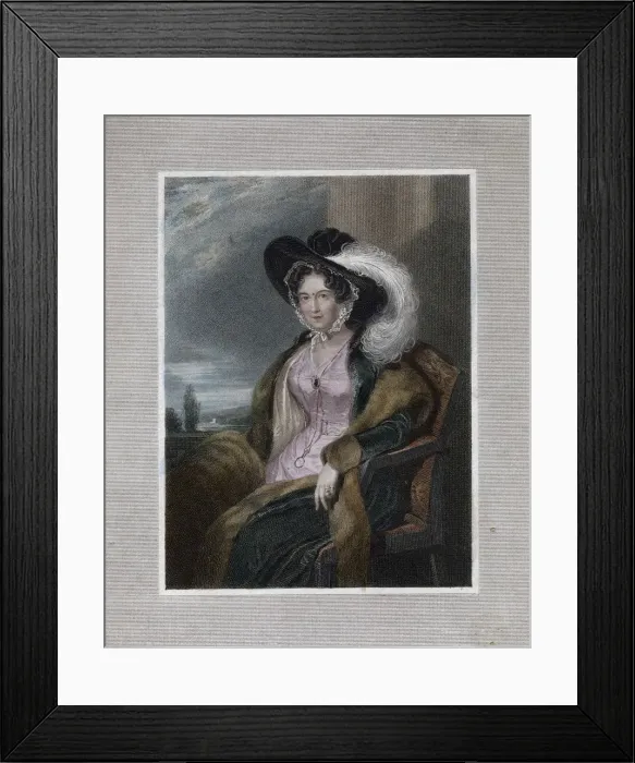 Framed Print : Mary Elizabeth, Baroness of Clifford, 1828. Artist: J Wright Framed Print : Mary Elizabeth, Baroness of Clifford, 1828. Artist: J Wright