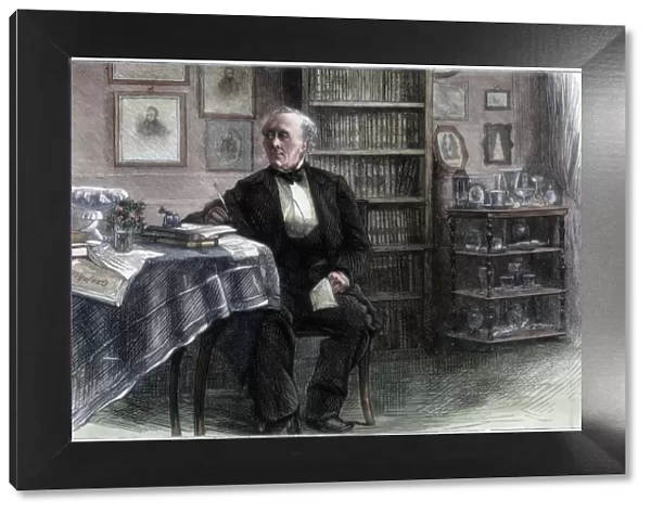 The late Hans Christian Andersen in his study, c1850-1875. Artist: Hans Christian Andersen