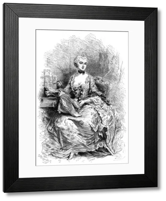 Framed Print : Madame de Pompadour. Artist: Barbant Framed Print : Madame de Pompadour. Artist: Barbant