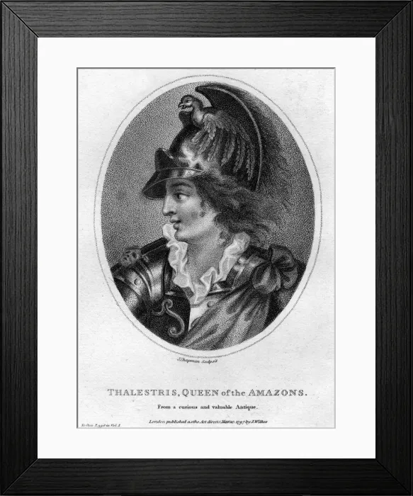 Framed Print : Thalestris, mythical Queen of the Amazons, 1797. Artist: J Chapman Framed Print : Thalestris, mythical Queen of the Amazons, 1797. Artist: J Chapman