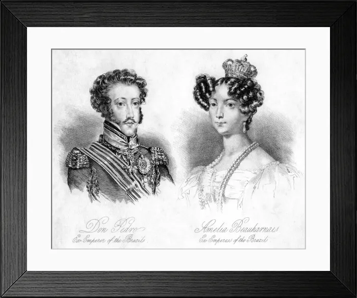 Framed Print : Pedro I, Emperor of Brazil and Princess Amelie of Leuchtenberg Framed Print : Pedro I, Emperor of Brazil and Princess Amelie of Leuchtenberg