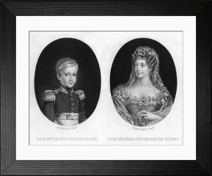 Framed Print : Duke of Bordeaux and the Duchess of Berri Framed Print : Duke of Bordeaux and the Duchess of Berri