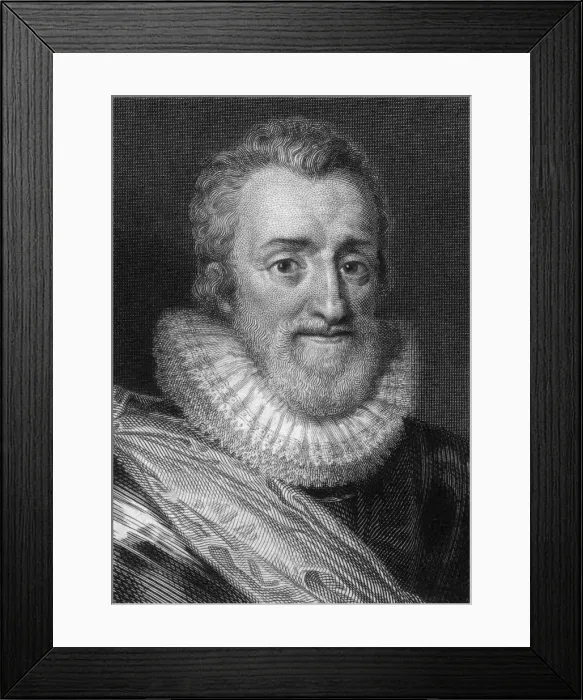 Framed Print : Henry IV, first Bourbon King of France, (1823). Artist: John Wedgwood Framed Print : Henry IV, first Bourbon King of France, (1823). Artist: John Wedgwood