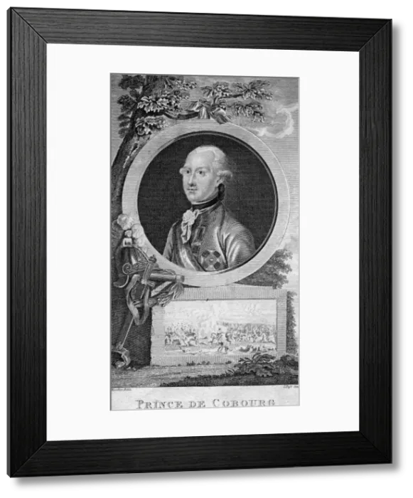 Framed Print : Prince Coburg, famous German general of the Holy Roman Empire. Artist: J Pass Framed Print : Prince Coburg, famous German general of the Holy Roman Empire. Artist: J Pass