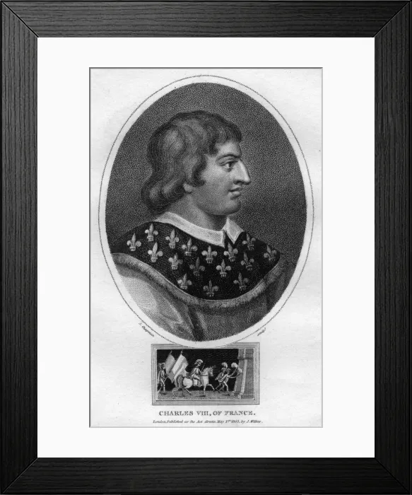 Framed Print : Charles VIII, King of France, (1805). Artist: J Chapman Framed Print : Charles VIII, King of France, (1805). Artist: J Chapman