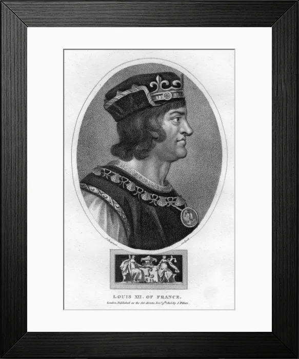 Framed Print : Louis XII, King of France, (1805). Artist: J Chapman Framed Print : Louis XII, King of France, (1805). Artist: J Chapman