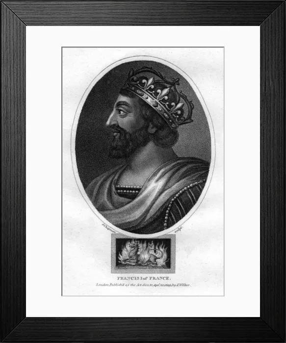 Framed Print : Francis I, King of France, (1805). Artist: J Chapman Framed Print : Francis I, King of France, (1805). Artist: J Chapman