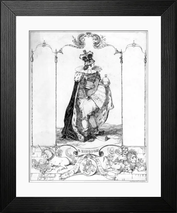 Framed Print : A Kingdom, 19th century. Artist: Alfred Crowquill Framed Print : A Kingdom, 19th century. Artist: Alfred Crowquill