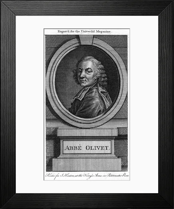 Framed Print : Pierre-Joseph Thoulier d Olivet, French clergyman and man of letters, 18th century Framed Print : Pierre-Joseph Thoulier d Olivet, French clergyman and man of letters, 18th century