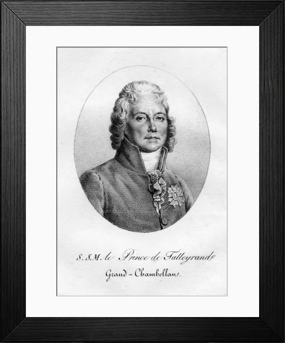Framed Print : Charles Maurice de Talleyrand-Perigord, French diplomat, 19th century. Artist: Langlume Framed Print : Charles Maurice de Talleyrand-Perigord, French diplomat, 19th century. Artist: Langlume