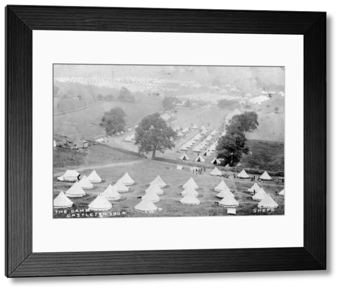 Framed Print : Tents at Castleton, 1904. Artist: Shefo Framed Print : Tents at Castleton, 1904. Artist: Shefo