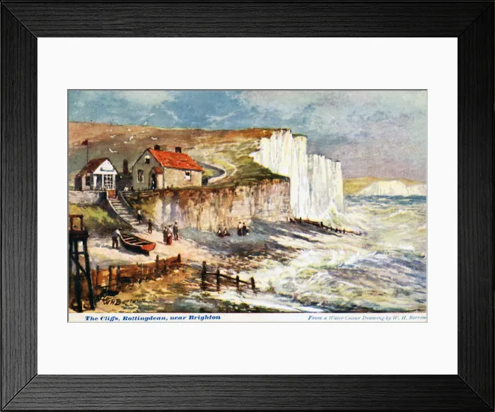 Framed Print : The Cliffs, Rottingdean, near Brighton, 1905. Artist: William Henry Borrow Framed Print : The Cliffs, Rottingdean, near Brighton, 1905. Artist: William Henry Borrow