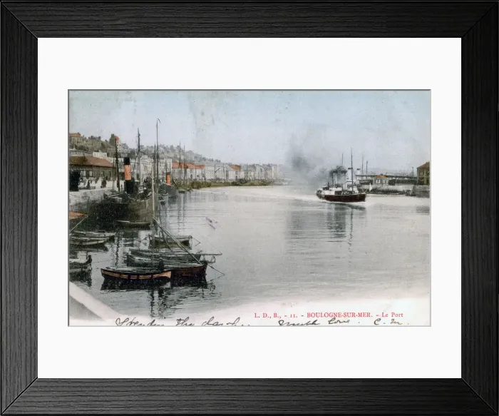 Framed Print : The port at Boulogne, France, 1904 Framed Print : The port at Boulogne, France, 1904