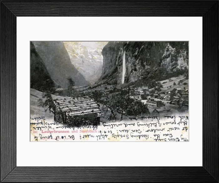 Framed Print : The Lauterbrunnen Valley, Bernese Oberland, Switzerland, 1903 Framed Print : The Lauterbrunnen Valley, Bernese Oberland, Switzerland, 1903