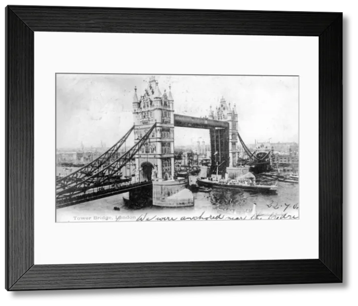 Framed Print : Tower Bridge, London, 1903. Artist: Valentine Framed Print : Tower Bridge, London, 1903. Artist: Valentine