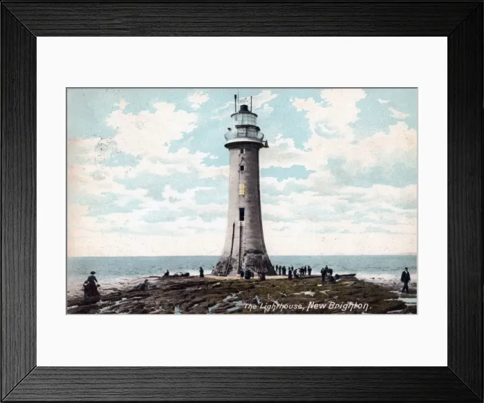 Framed Print : Lighthouse at New Brighton, Wirral, Merseyside, 1904