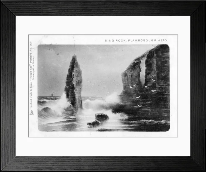 Framed Print : King Rock, Flamborough Head, East Riding, Yorkshire, 1903. Artist: Raphael Tuck Framed Print : King Rock, Flamborough Head, East Riding, Yorkshire, 1903. Artist: Raphael Tuck