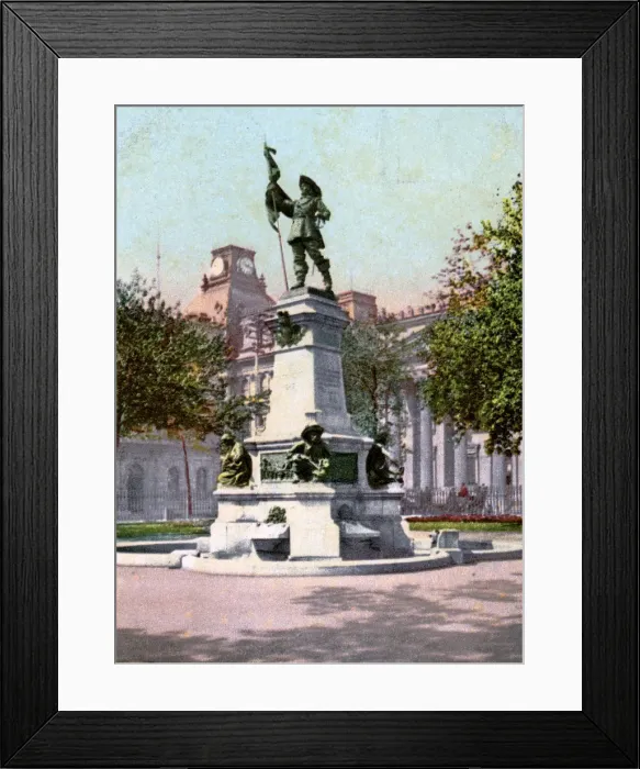 Framed Print : Statue of Paul Chomedey de Maisonneuve, Montreal, 1904 Framed Print : Statue of Paul Chomedey de Maisonneuve, Montreal, 1904