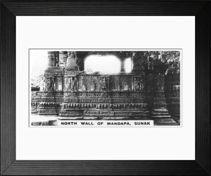 Framed Print : North wall of Mandapa, Sunak, India, c1925 Framed Print : North wall of Mandapa, Sunak, India, c1925
