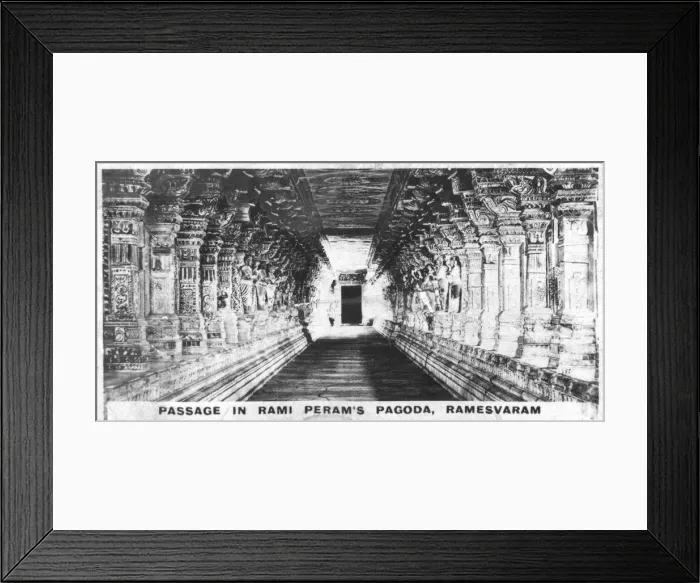 Framed Print : Passage in Rami Perams Pagoda, Ramesvaram, Tamil Nadu, India, c1925 Framed Print : Passage in Rami Perams Pagoda, Ramesvaram, Tamil Nadu, India, c1925