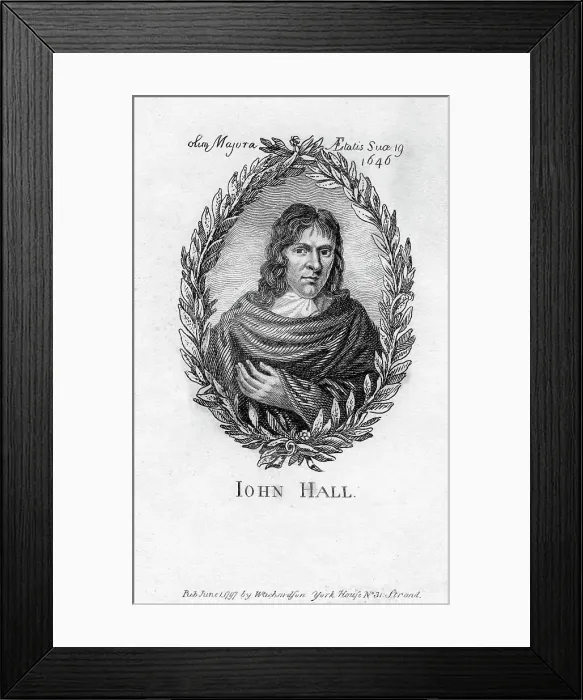 Framed Print : John Hall, poet, 1797 Framed Print : John Hall, poet, 1797