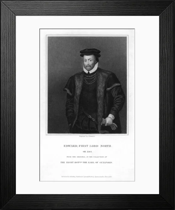 Framed Print : Edward North (c1496-1564), 1st Lord North, 1825. Artist: J Thomson Framed Print : Edward North (c1496-1564), 1st Lord North, 1825. Artist: J Thomson