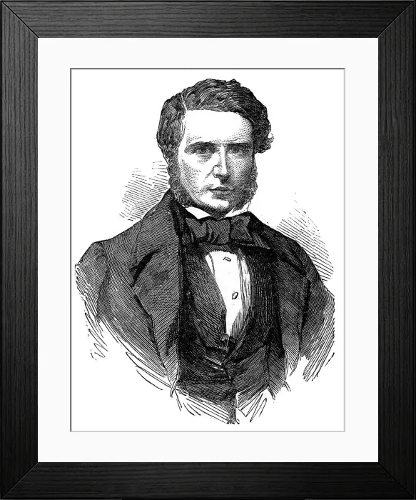Framed Print : Lieutenant Samuel Gurney Cresswell (1827-1867), naval officer, 1853 Framed Print : Lieutenant Samuel Gurney Cresswell (1827-1867), naval officer, 1853