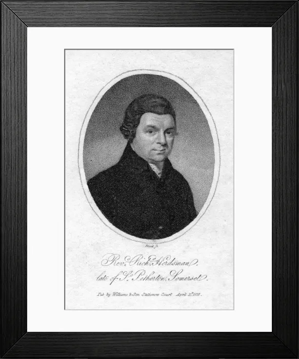 Framed Print : Reverend Richard Herdsman, 1816. Artist: Blood Framed Print : Reverend Richard Herdsman, 1816. Artist: Blood