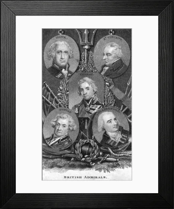 Framed Print : British Admirals