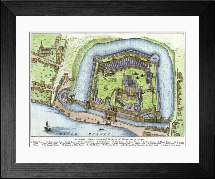 Framed Print : The Tower, London, 19th century Framed Print : The Tower, London, 19th century