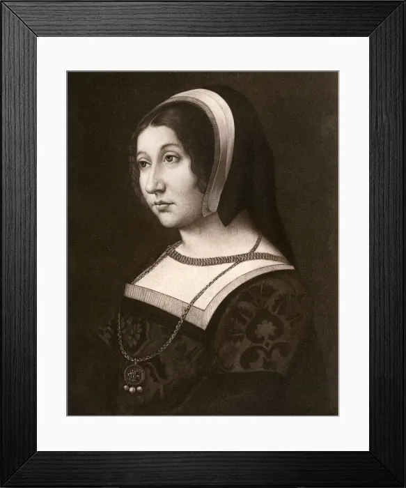 Framed Print : Unknown woman, formerly known as Margaret Tudor, c1520, (1902). Artist: Jean Perreal Framed Print : Unknown woman, formerly known as Margaret Tudor, c1520, (1902). Artist: Jean Perreal