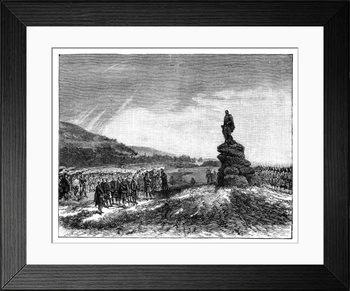Framed Print : Queen Victoria unveiling a statue of Prince Albert at Balmoral, Scotland, 1860s Framed Print : Queen Victoria unveiling a statue of Prince Albert at Balmoral, Scotland, 1860s