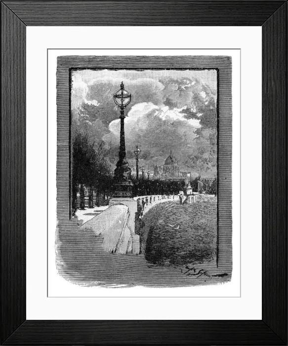 Framed Print : The Victoria Embankment, London Framed Print : The Victoria Embankment, London