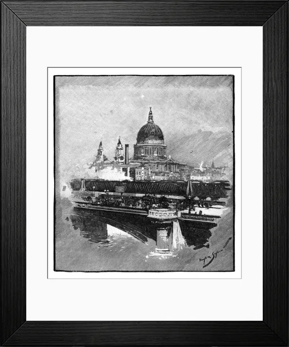 Framed Print : Blackfriars Bridge and St Pauls Cathedral, London Framed Print : Blackfriars Bridge and St Pauls Cathedral, London