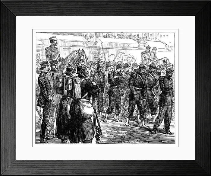Framed Print : The French Troops leaving Metz, c1870 Framed Print : The French Troops leaving Metz, c1870