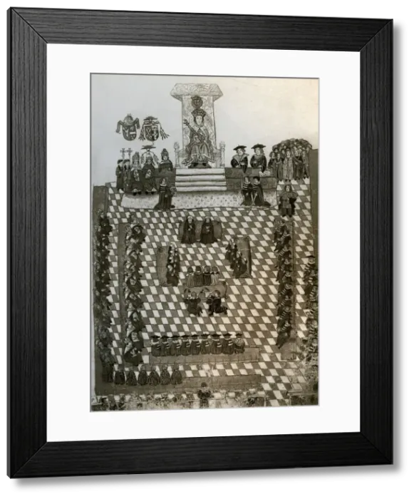 Framed Print : The King in Parliament, c1515, (1902). Artist: Thomas Wriothesley Framed Print : The King in Parliament, c1515, (1902). Artist: Thomas Wriothesley