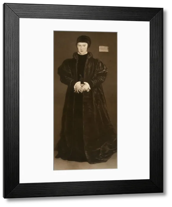 Framed Print : Christina of Denmark, Duchess of Milan, 1538, (1902). Artist: Hans Holbein the Younger