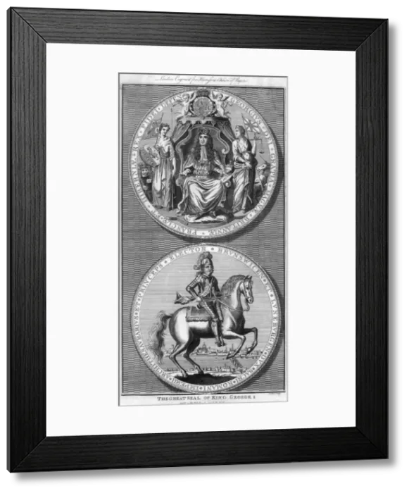 Framed Print : The Great Seal of King George I, 18th century (1786). Artist: Goldar Framed Print : The Great Seal of King George I, 18th century (1786). Artist: Goldar