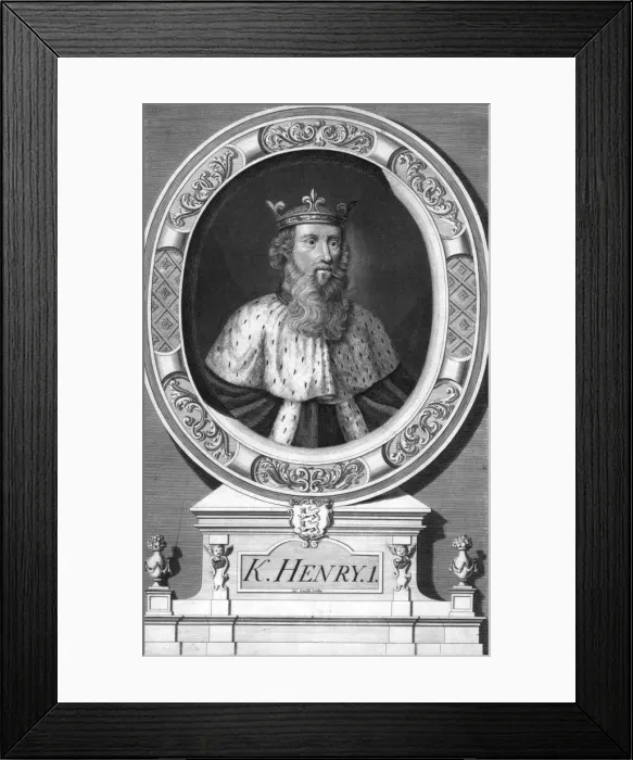Framed Print : Henry I, King of England. Artist: J Smith Framed Print : Henry I, King of England. Artist: J Smith