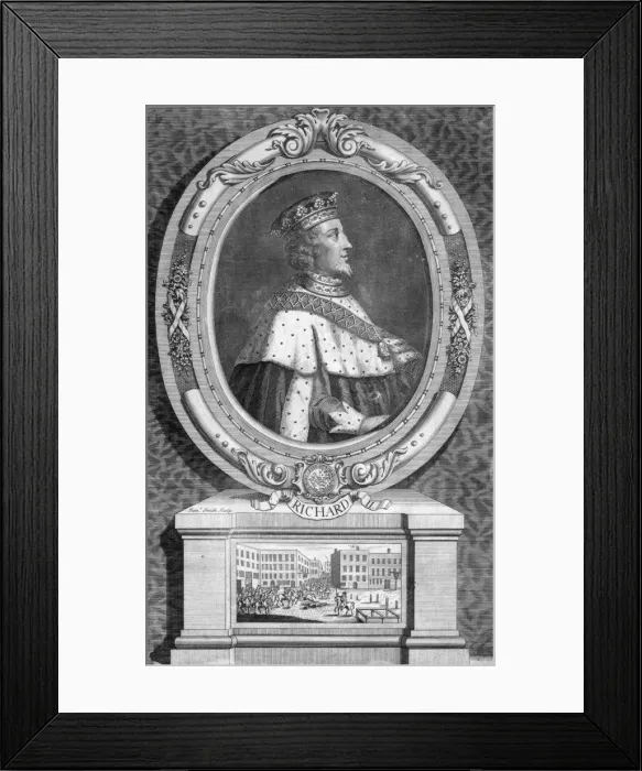 Framed Print : Richard II, King of England. Artist: J Smith Framed Print : Richard II, King of England. Artist: J Smith
