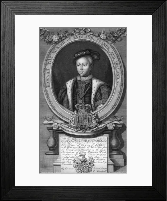 Framed Print : Edward VI, King of England. Artist: R Sheppard Framed Print : Edward VI, King of England. Artist: R Sheppard