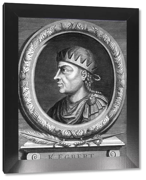Egbert the Saxon, first king of all England. Artist: King