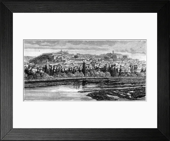 Framed Print : Coimbra, Portugal, 1886. Artist: Taylor Framed Print : Coimbra, Portugal, 1886. Artist: Taylor